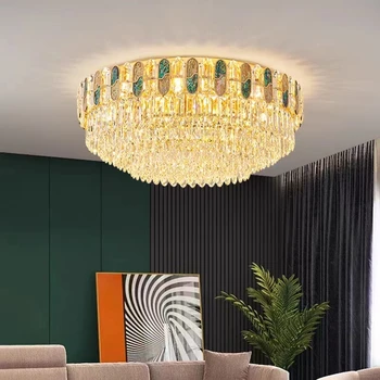 Современная роскошная хрустальная люстра для гостиной вилла холл Европейская люстра ресторан в американском стиле спальня светодиодные потолочные светильники
