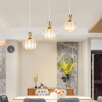 Современный светодиодный подвесной светильник, минималистичные хрустальные декоративные подвесные светильники, эстетичный светильник для гостиной, спальни, столовой