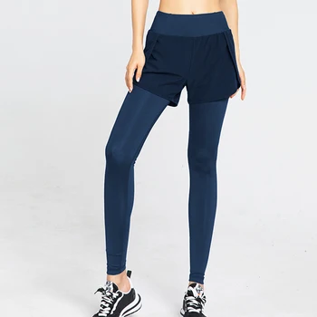 Спортивные брюки Antibom 2в1, женские эластичные колготки для фитнеса с высокой талией, подтягивающие бедра, быстросохнущие леггинсы для йоги