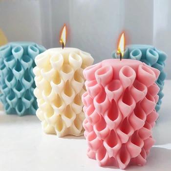Столб Каллы, силиконовая форма для свечи, геометрическая форма для цветов, Принадлежности для изготовления свечей, форма для мыла, Глиняная форма для мыла, Подарочный декор для рукоделия