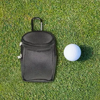 Сумка для мячей для гольфа, сумка для хранения мячей для гольфа с карабином, маленький футляр для мячей для гольфа, сумка для переноски мячей для гольфа, женские и мужские спортивные аксессуары для гольфа
