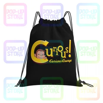 Сумки на шнурках Curious George, спортивная сумка, горячая пляжная сумка, сумка для спортзала, рюкзак для верховой езды