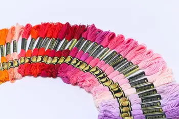 Хлопчатобумажные нитки для вышивания, нитки для вышивания крестиком, мотки для шитья, цвета для рукоделия, стиль CXC, 10шт, 2-8