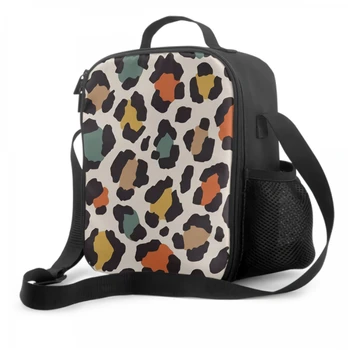 Цветная леопардовая изолированная сумка для ланча для школы, работы, пикника с рисунком гепарда, Ланч-бокс, контейнеры для ланча, сумка-холодильник многоразового использования